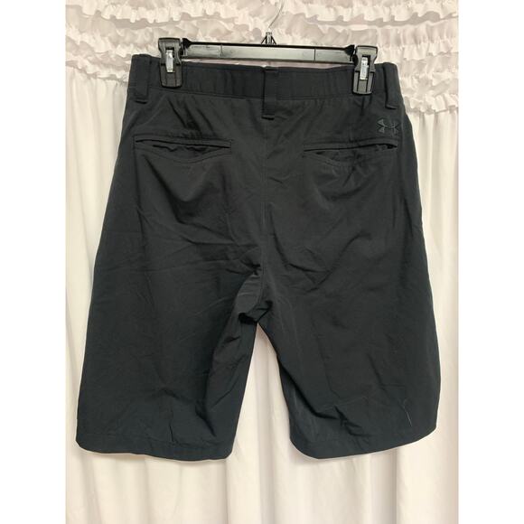 Under Armour HeatGear Golf Shorts Men's 32 Black Performance Stretch Athletic - Picture 2 of 4